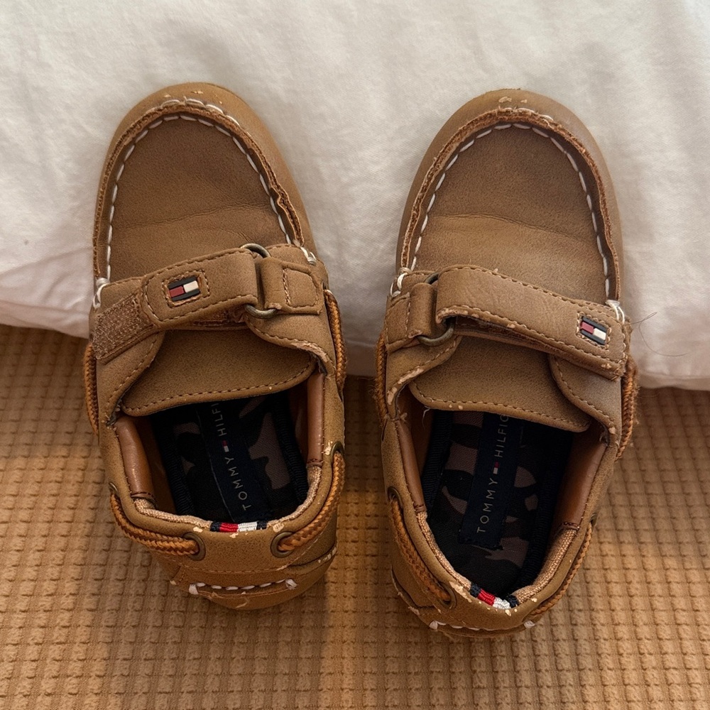 Tommy Hilfiger Kids Tan Moccasins